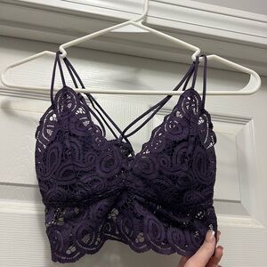 PINK Navy Blue Lace Bralette